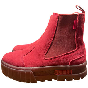 Puma Mayze Chelsea Curtain Call Women's 7 Boots Tibetan Red Platform Chelsea